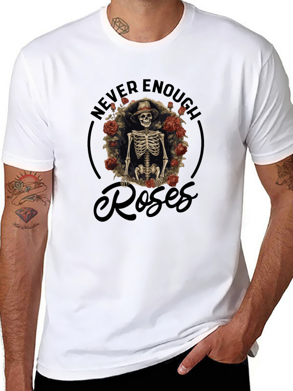 Never Enough Roses Skeleton T-Shirt