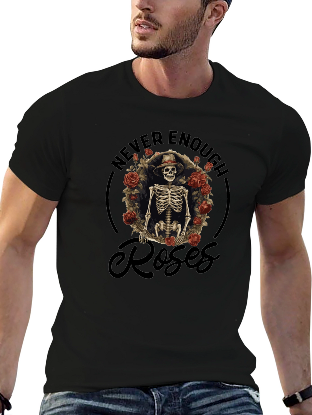 Never Enough Roses Skeleton T-Shirt