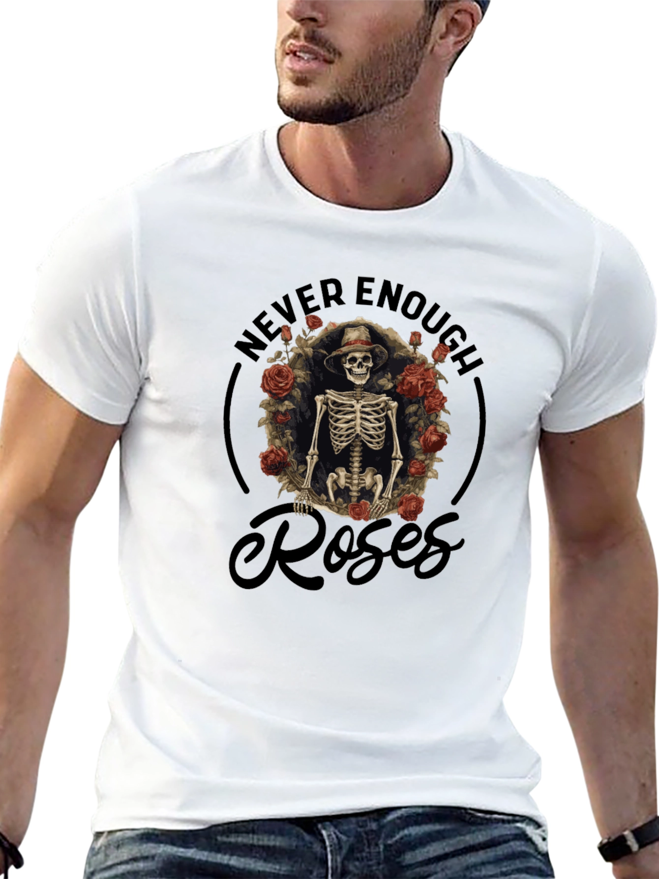 Never Enough Roses Skeleton T-Shirt
