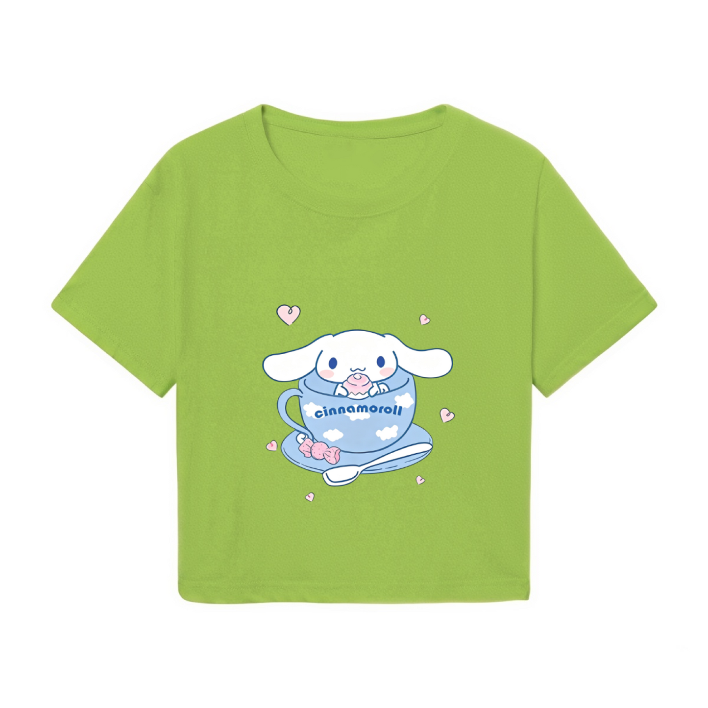 Fitness Lifting Pochacco Pink Crop Top Funny Sanrio Character Cropped Tee