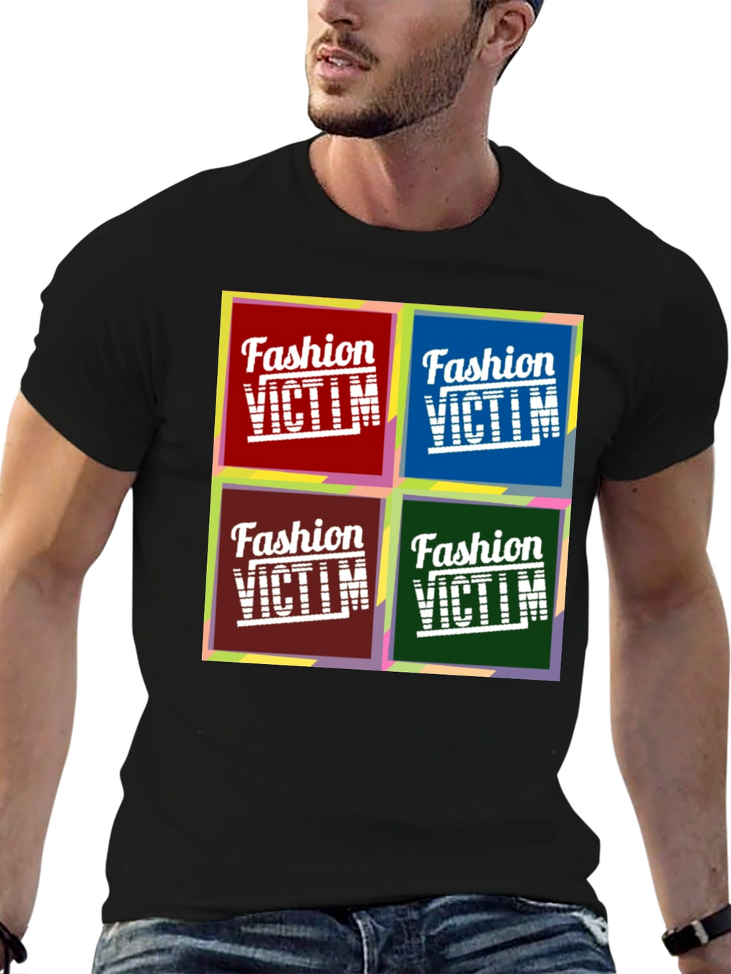 Fashion Victim Graphic Tee - Pop Art Design