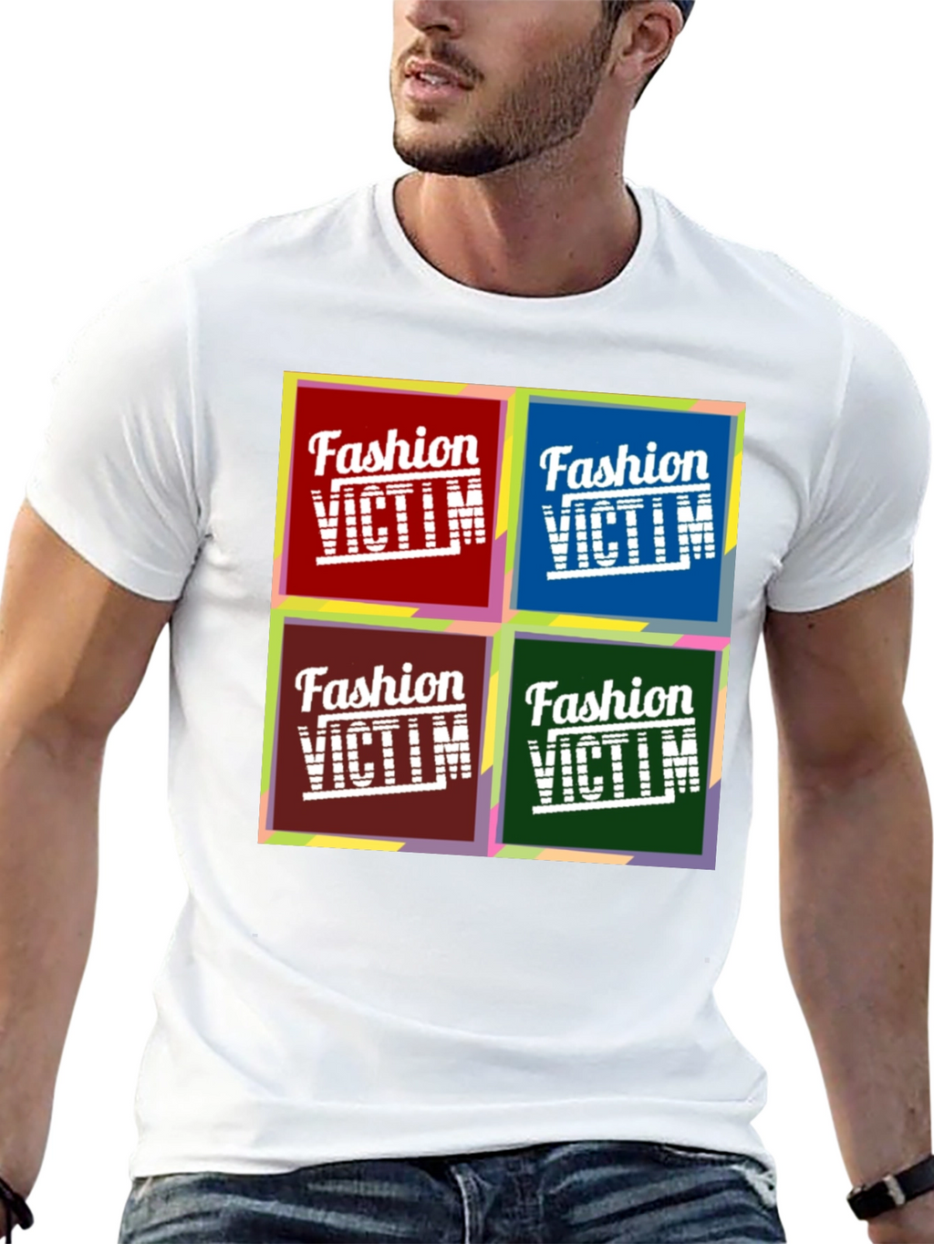 Fashion Victim Graphic Tee - Pop Art Design