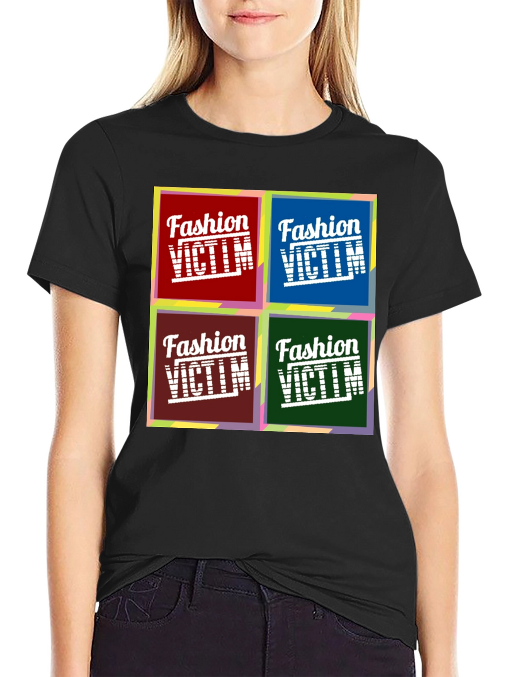 Fashion Victim Graphic Tee - Pop Art Design