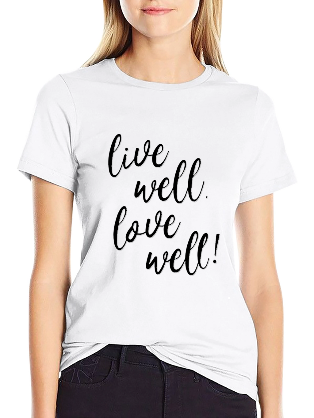 Live Well Love Well Black Graphic Tee