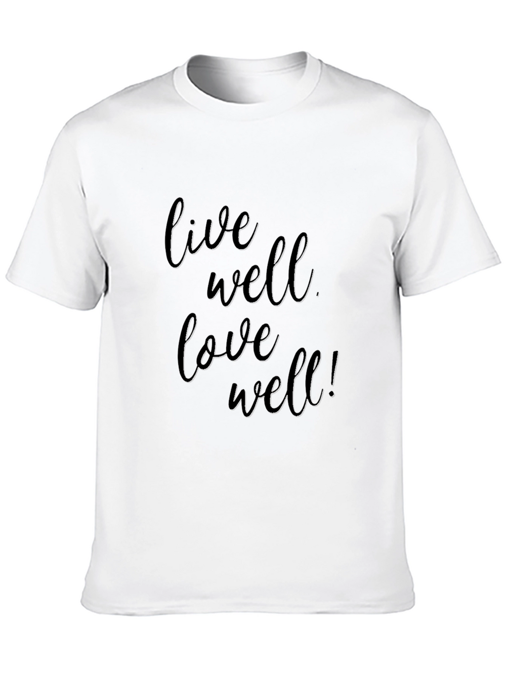 Live Well Love Well Black Graphic Tee