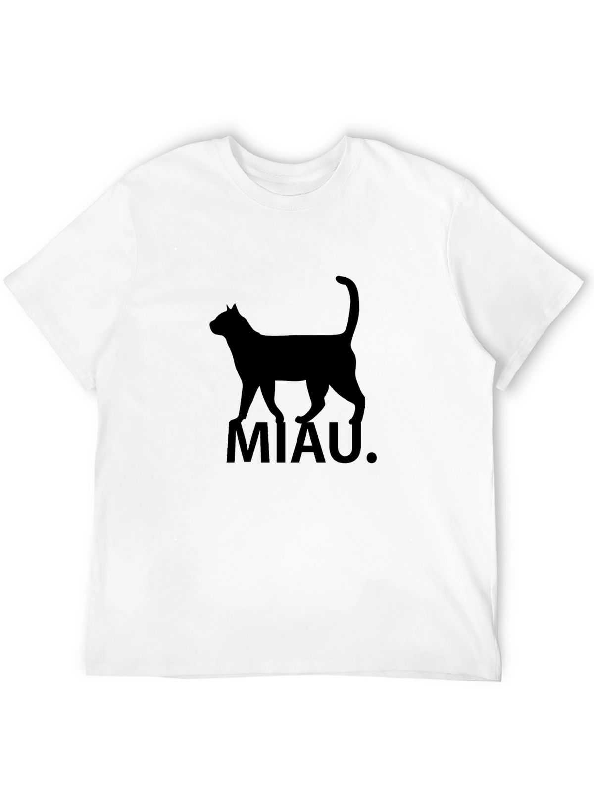 Black Cat MIAU T-Shirt - Graphic Tee