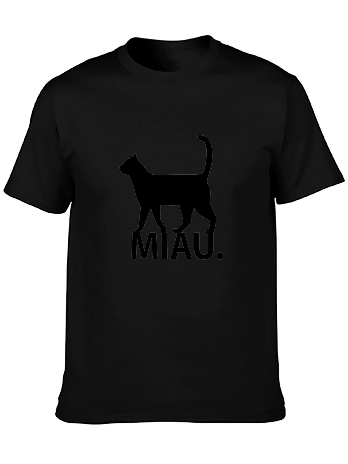 Black Cat MIAU T-Shirt - Graphic Tee