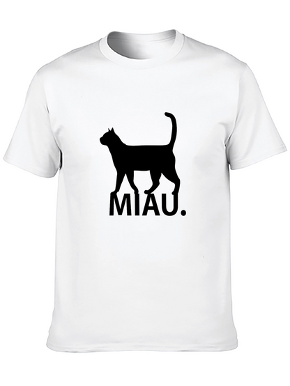 Black Cat MIAU T-Shirt - Graphic Tee