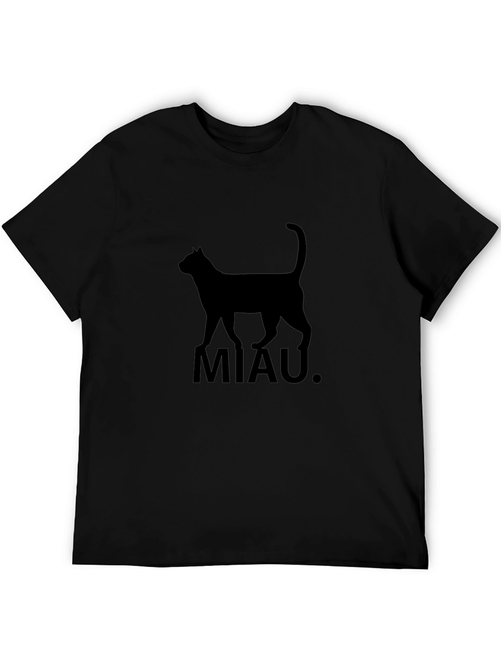 Black Cat MIAU T-Shirt - Graphic Tee