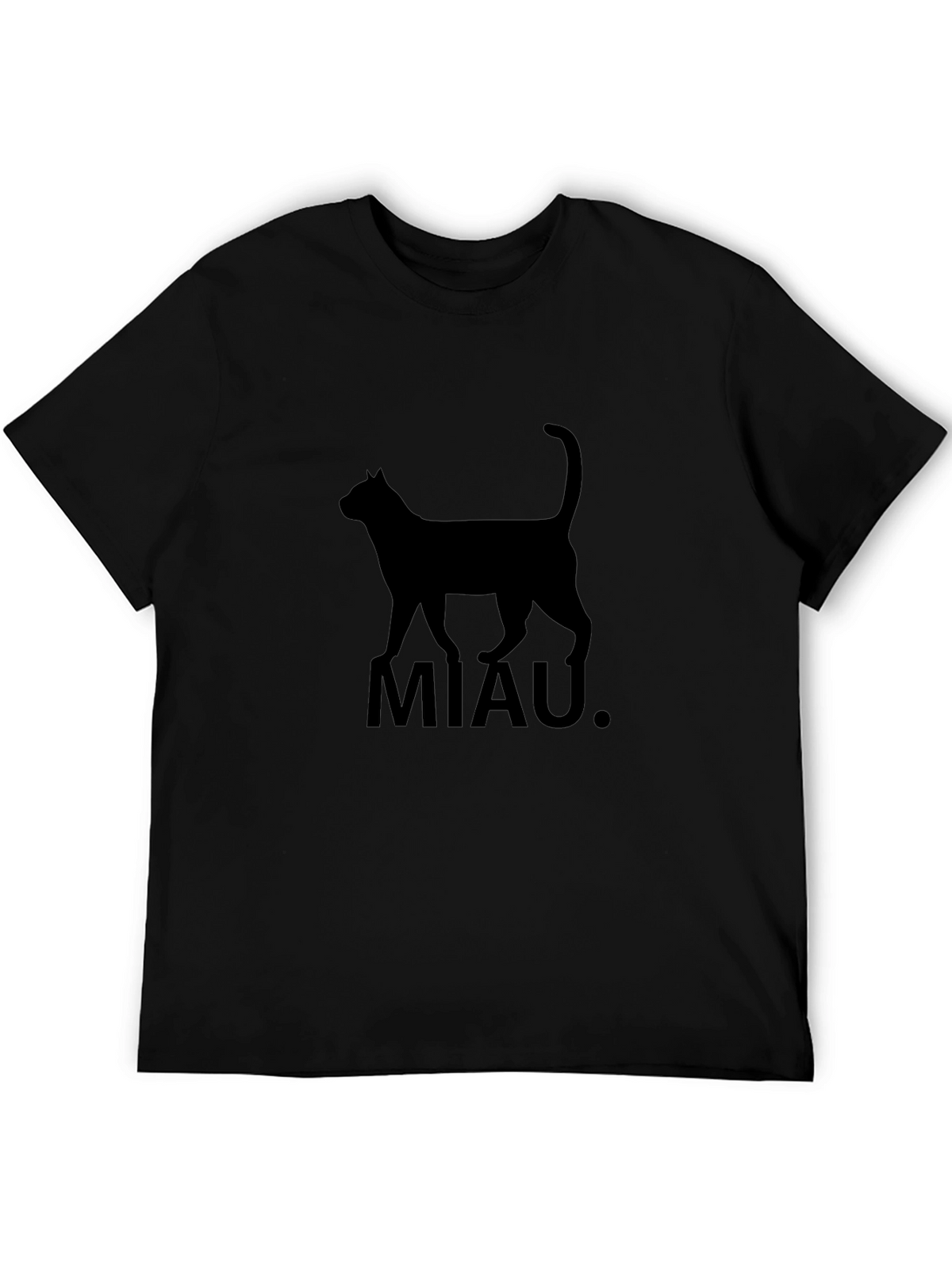 Black Cat MIAU T-Shirt - Graphic Tee