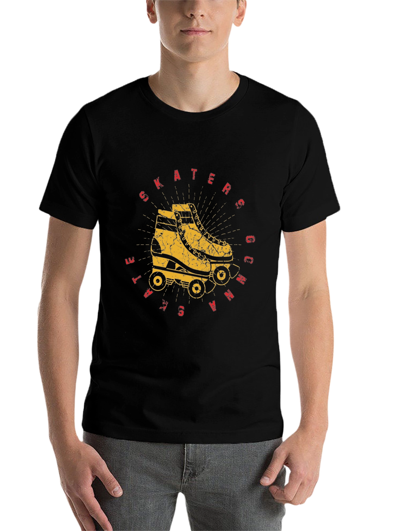 Retro Roller Skater Graphic Tee - Skate or Die!