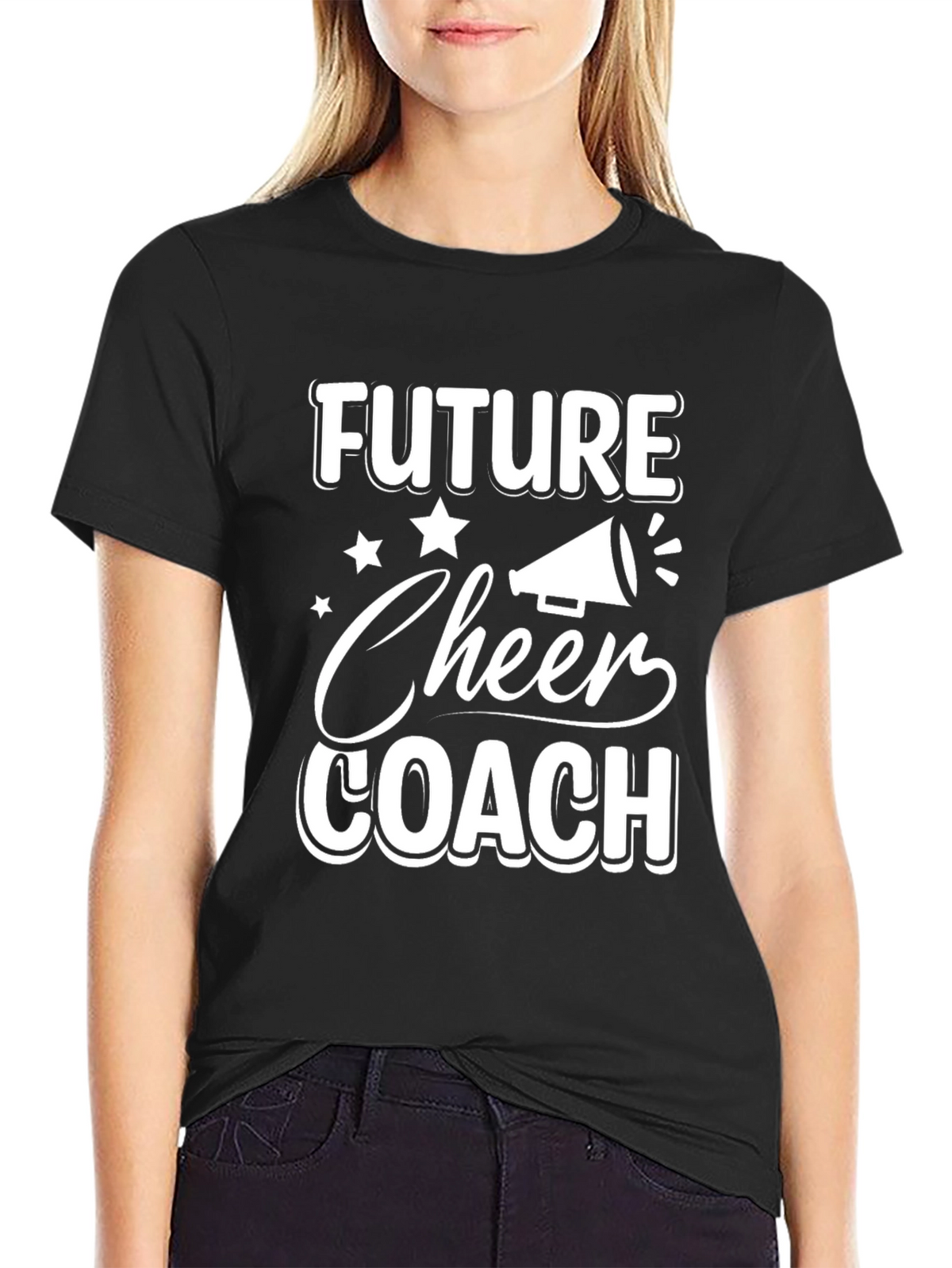 Future Cheer Coach T-Shirt - Black Cotton Tee