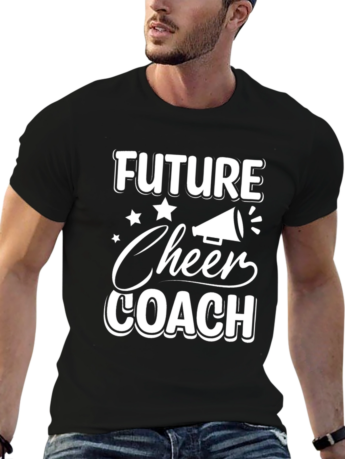 Future Cheer Coach T-Shirt - Black Cotton Tee