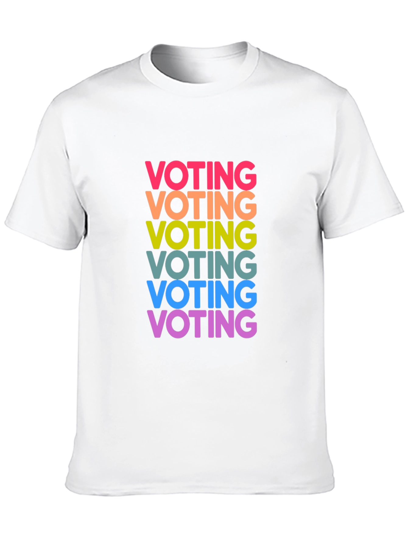 Vote Rainbow Text Graphic Black Tee