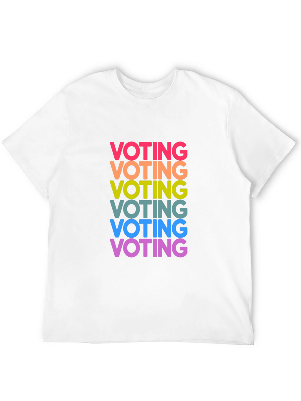 Vote Rainbow Text Graphic Black Tee