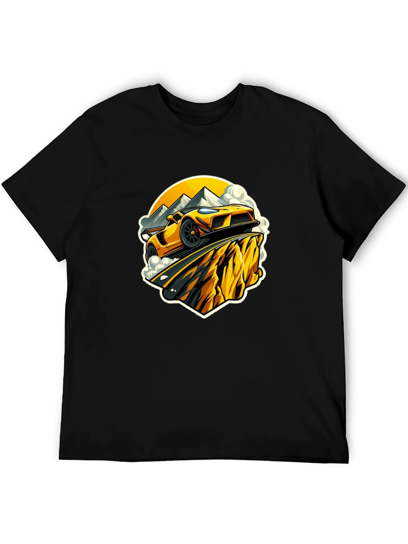 Yellow Car Mountain Road Trip T-Shirt
