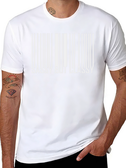Sassy But Classy Barcode Graphic Tee - Black