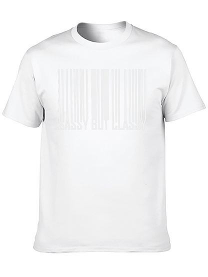 Sassy But Classy Barcode Graphic Tee - Black