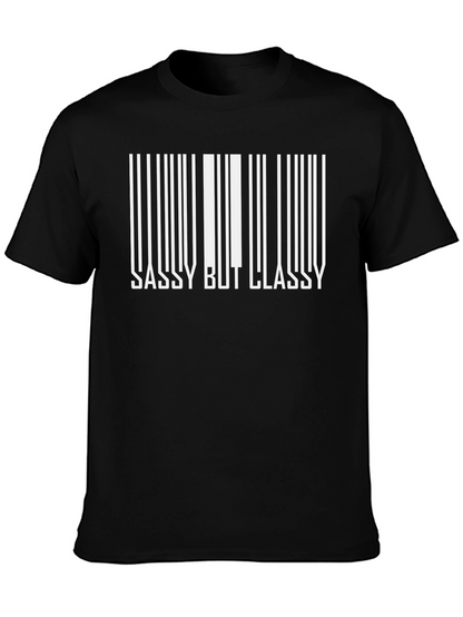 Sassy But Classy Barcode Graphic Tee - Black