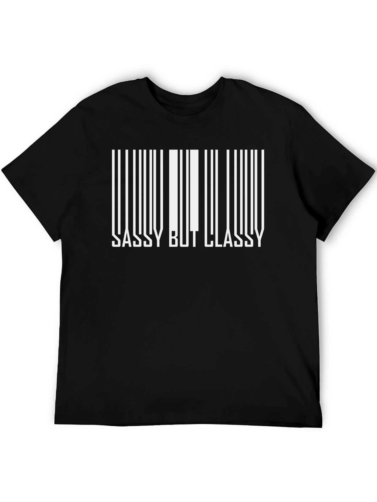Sassy But Classy Barcode Graphic Tee - Black