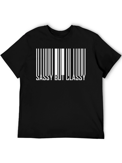 Sassy But Classy Barcode Graphic Tee - Black