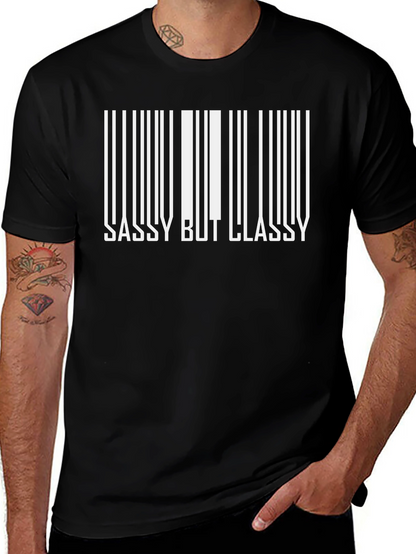 Sassy But Classy Barcode Graphic Tee - Black