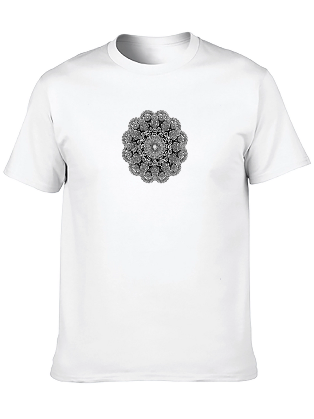 Black T-Shirt with Mandala Graphic