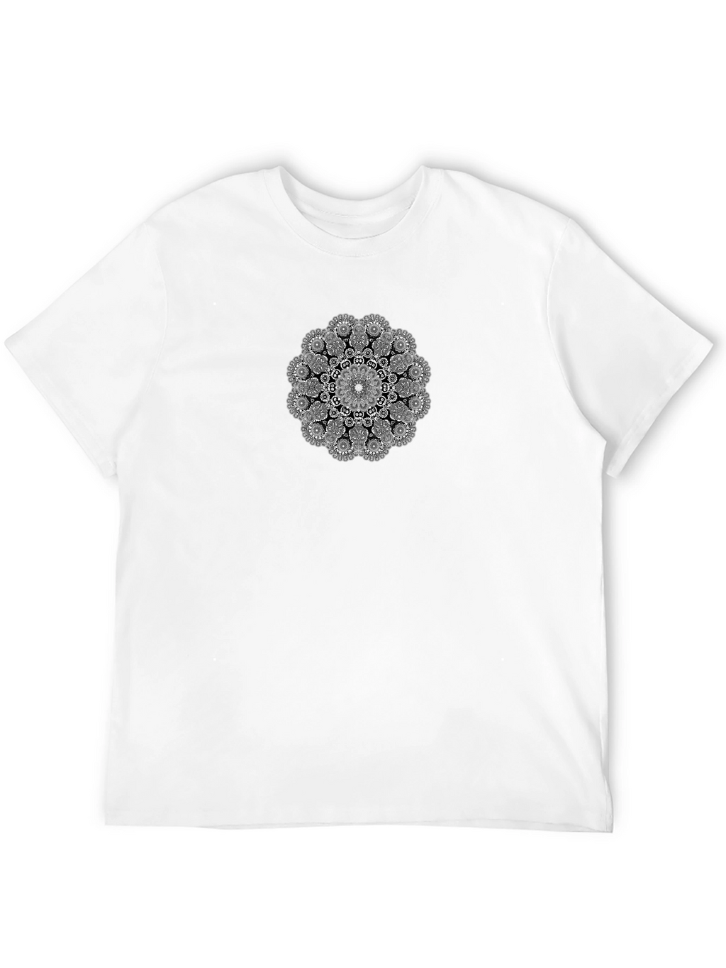 Black T-Shirt with Mandala Graphic