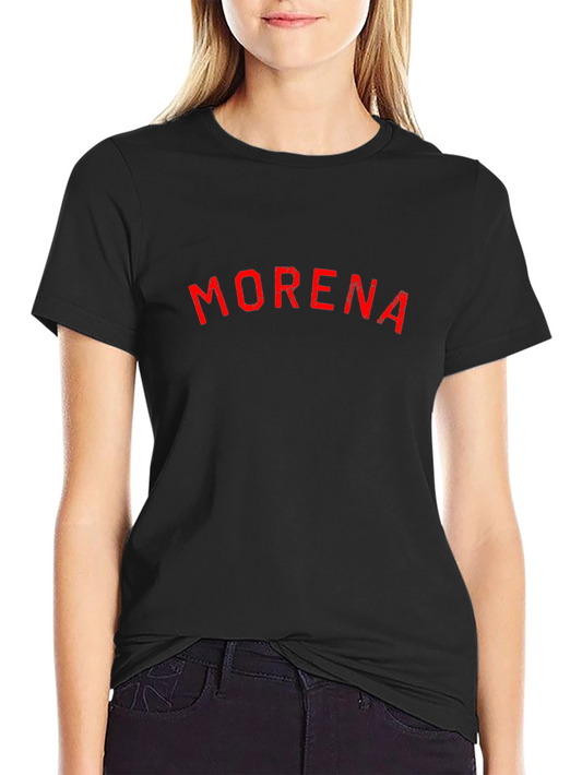 MORENA Graphic T-Shirt - Distressed Print Casual Wear