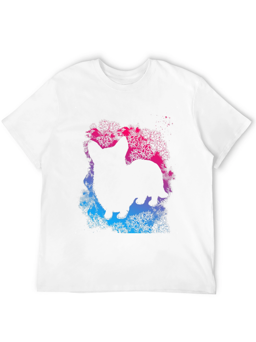 Corgi Silhouette Rose T-Shirt