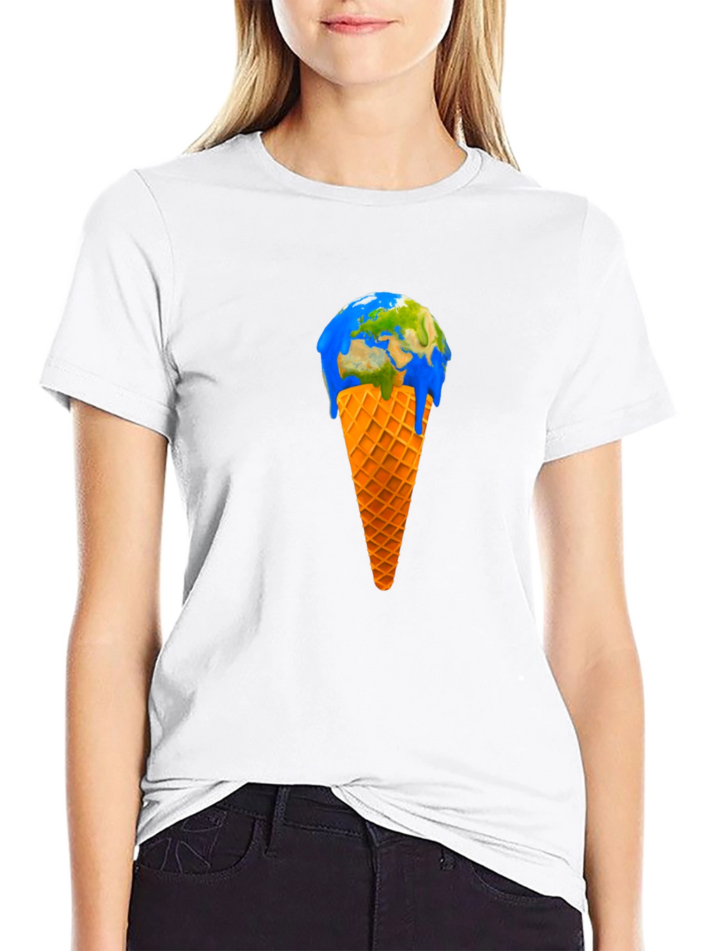 Earth Ice Cream Cone Graphic Tee