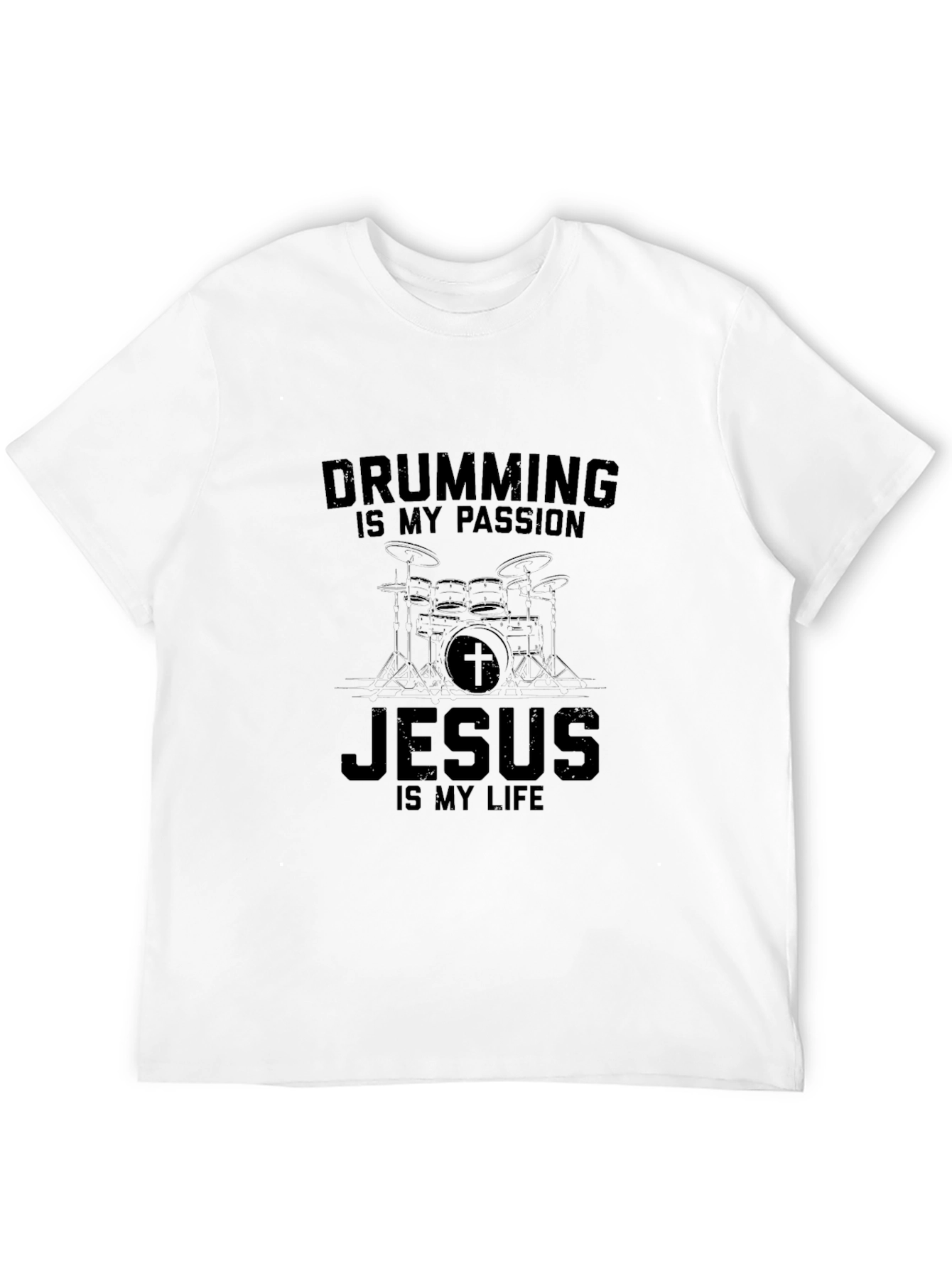 Drumming Jesus T-Shirt - Passion and Faith