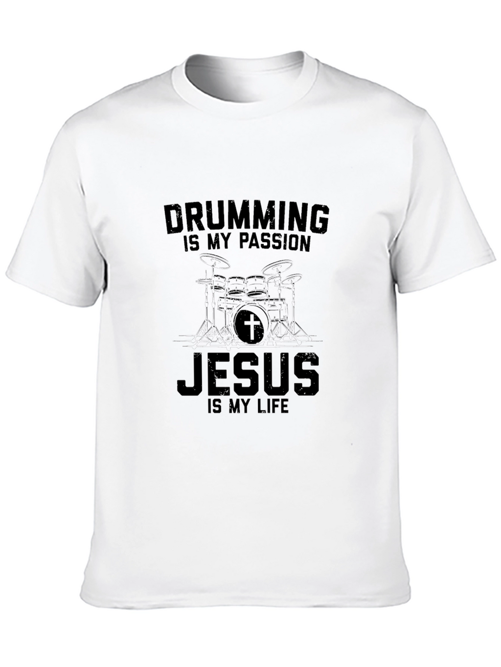 Drumming Jesus T-Shirt - Passion and Faith