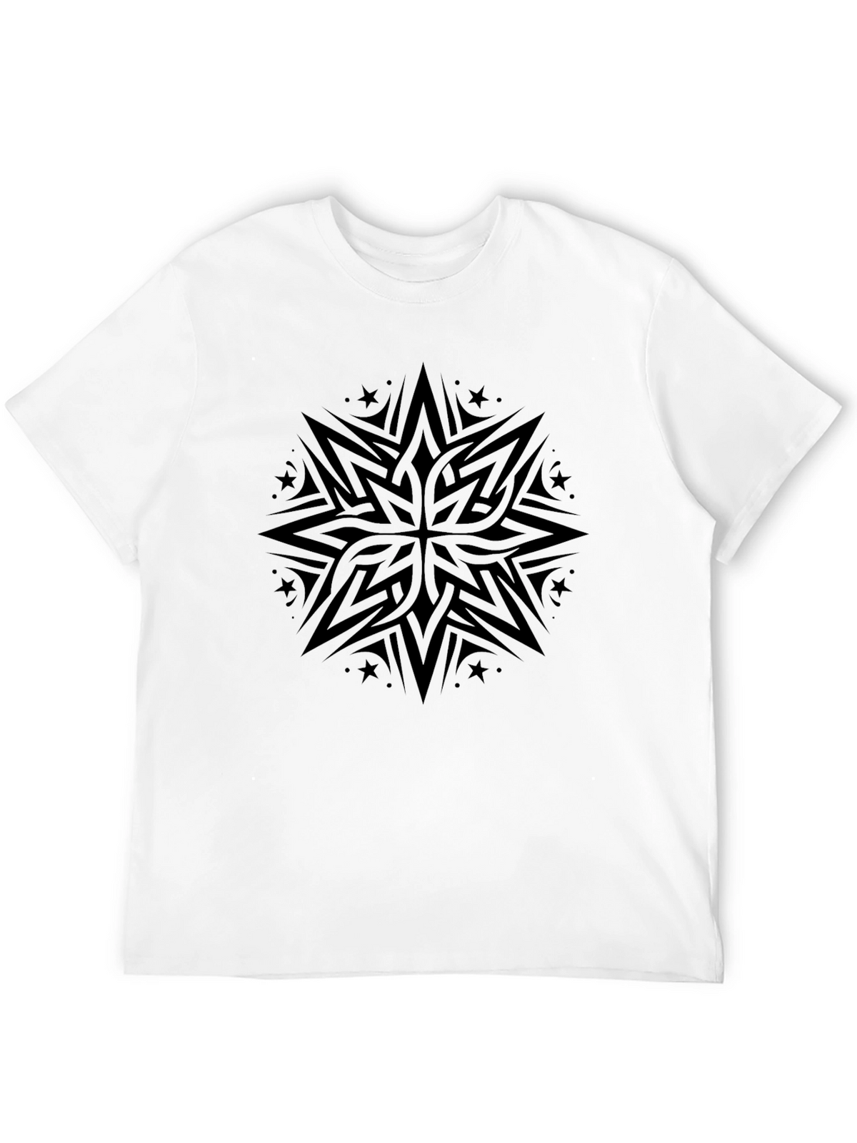 Tribal Star Graphic Black Tee