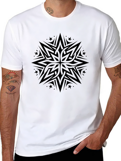 Tribal Star Graphic Black Tee