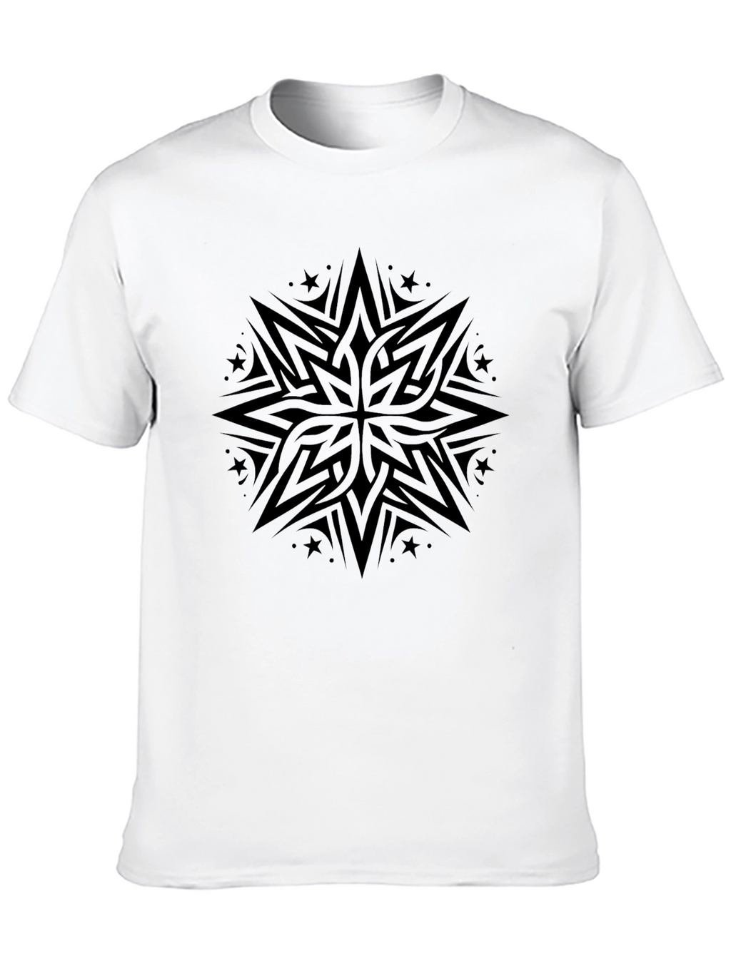 Tribal Star Graphic Black Tee