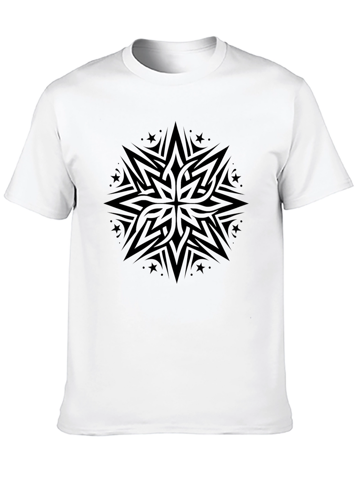 Tribal Star Graphic Black Tee