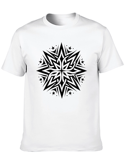 Tribal Star Graphic Black Tee