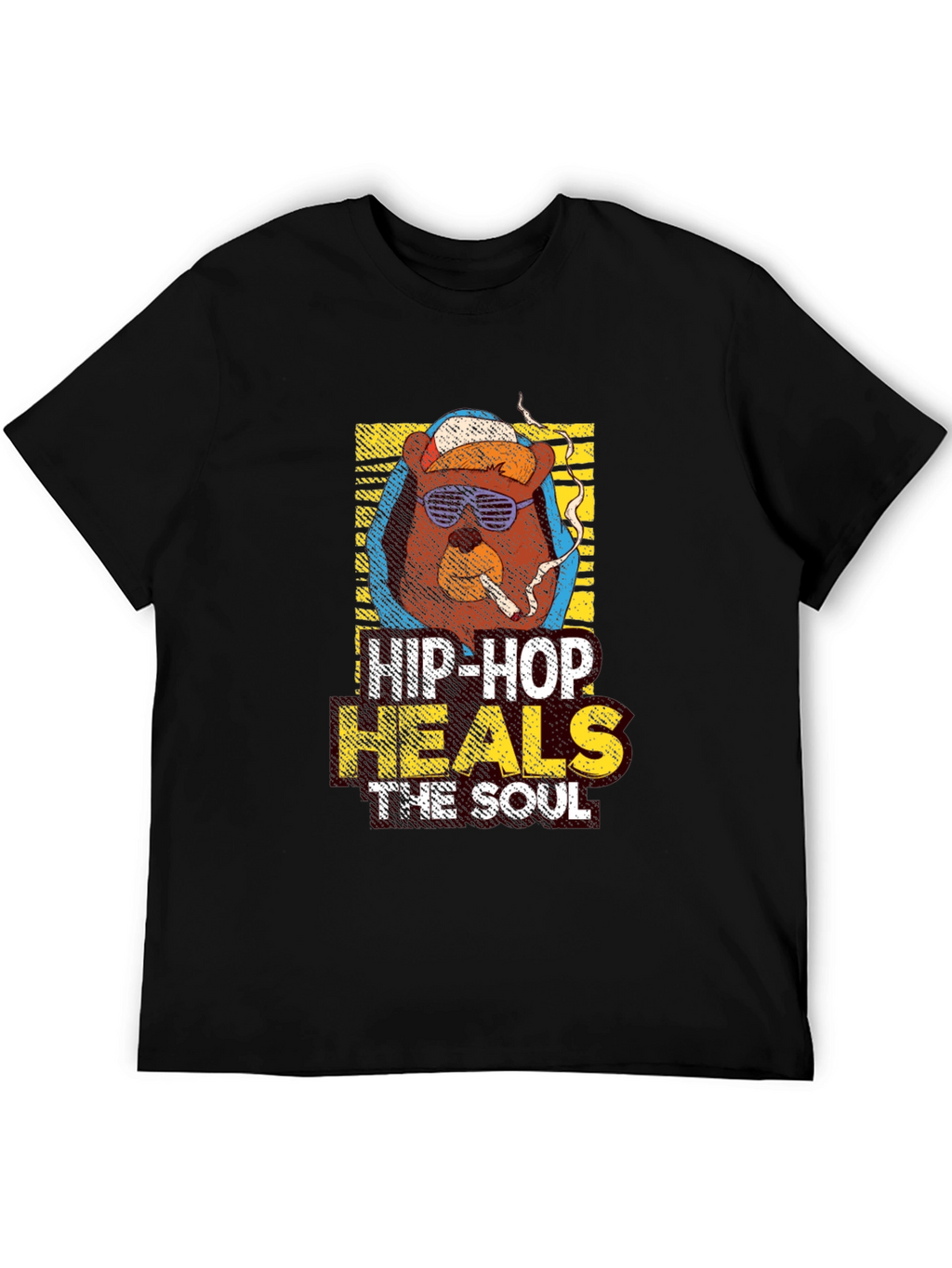 Hip-Hop Bear Graphic T-Shirt - Urban Style