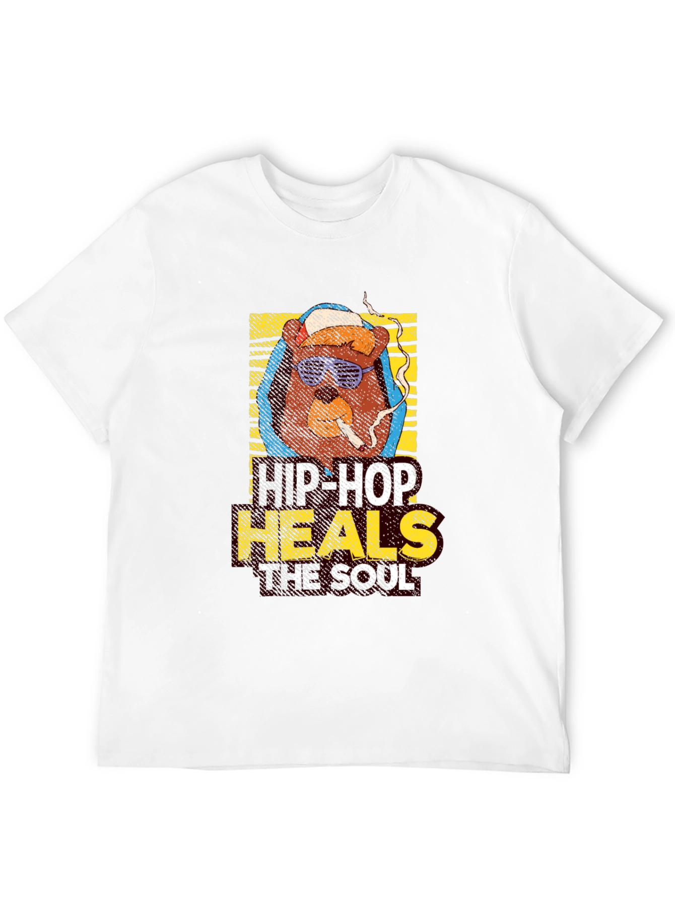 Hip-Hop Bear Graphic T-Shirt - Urban Style