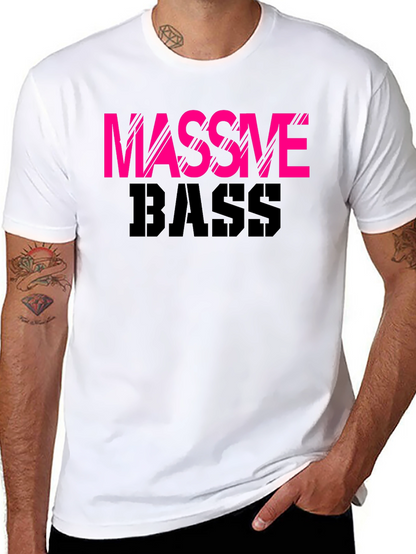 Massive Bass Graphic Tee - Black Cotton T-Shirt