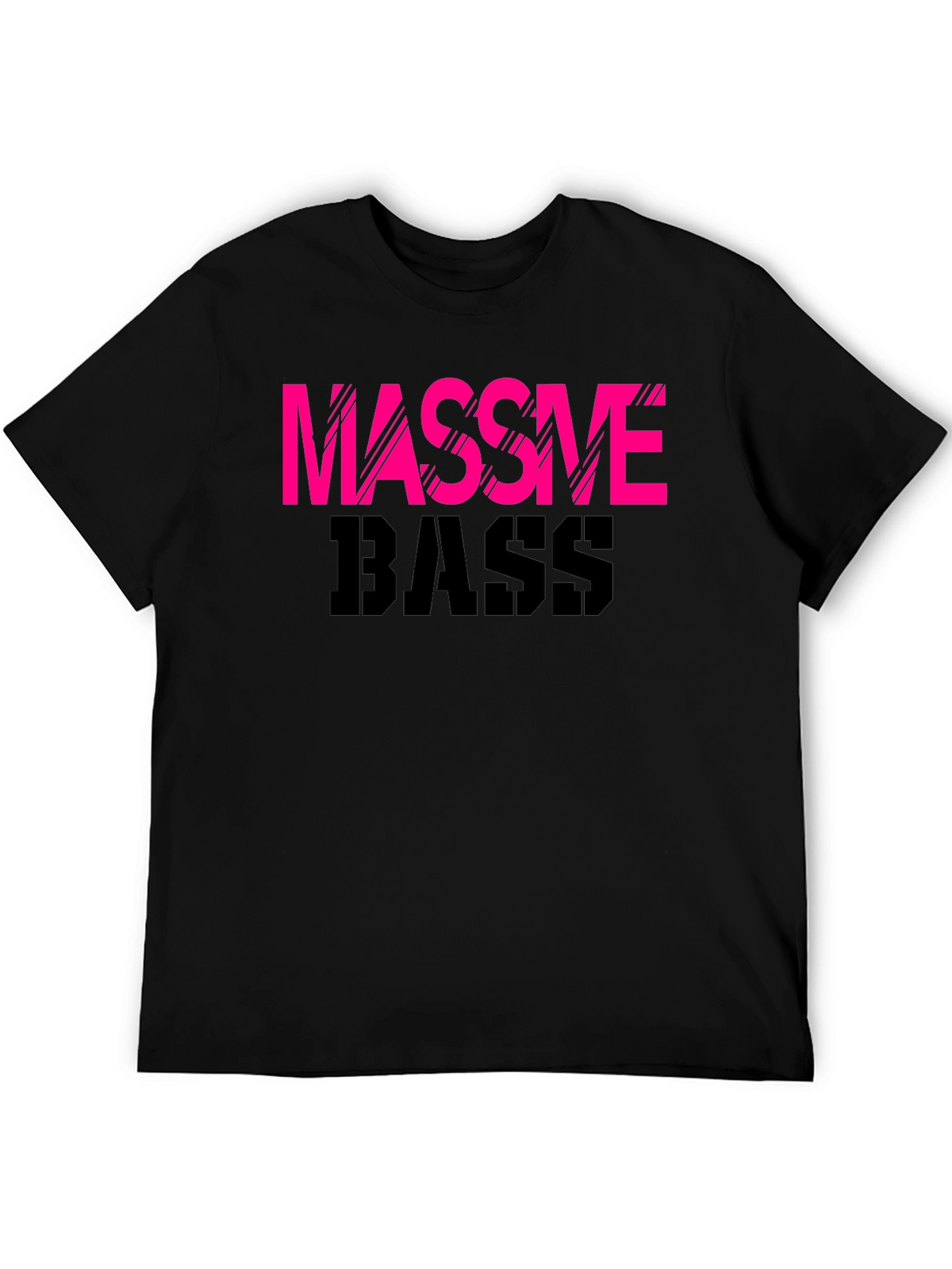 Massive Bass Graphic Tee - Black Cotton T-Shirt