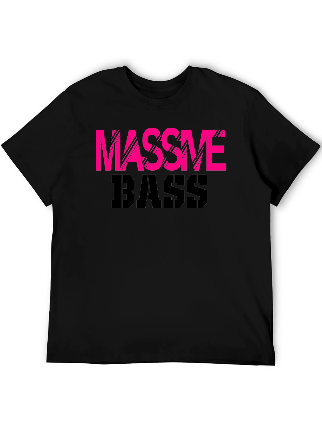 Massive Bass Graphic Tee - Black Cotton T-Shirt