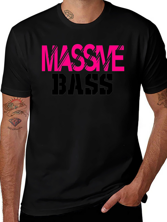 Massive Bass Graphic Tee - Black Cotton T-Shirt