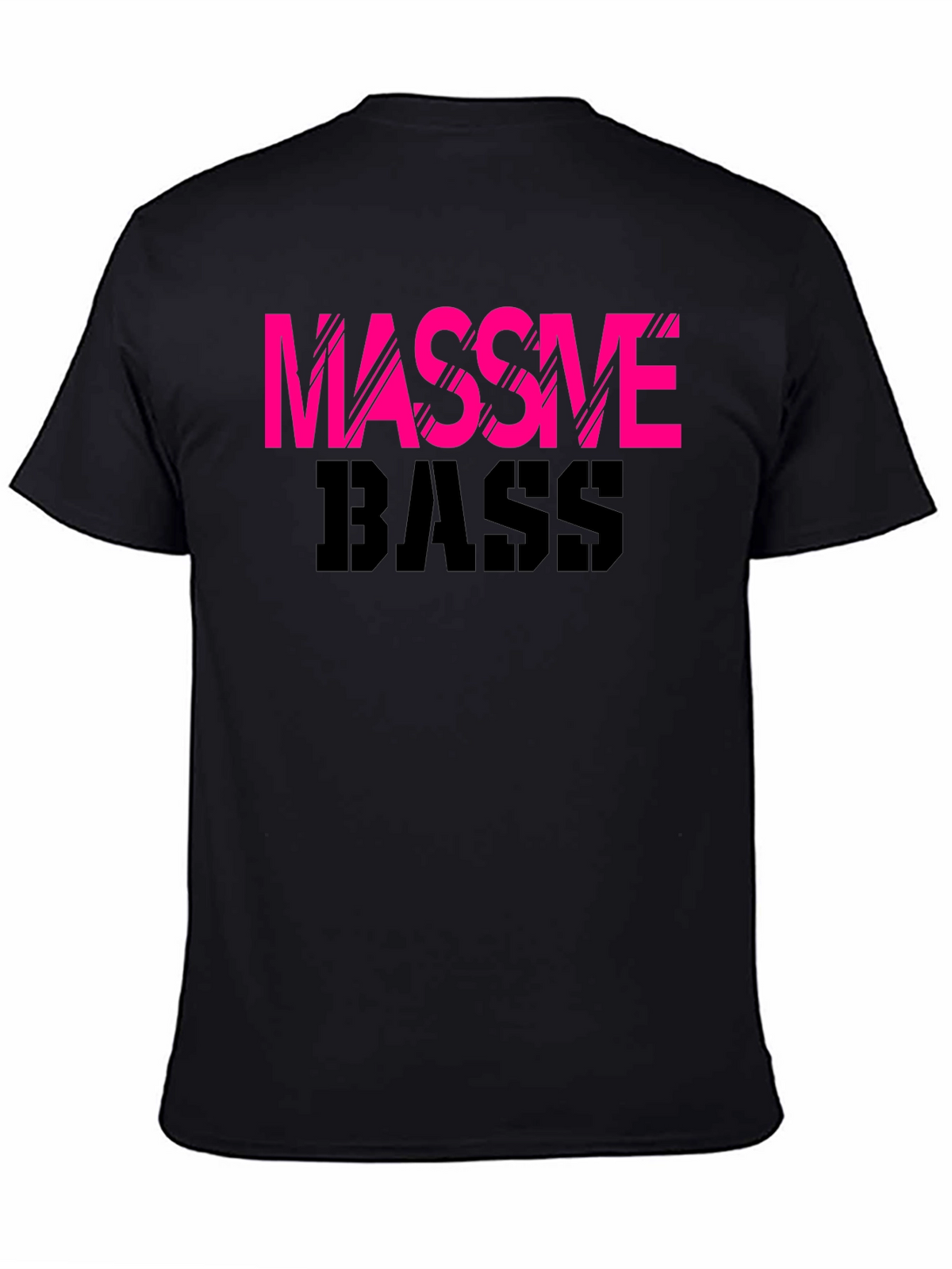 Massive Bass Graphic Tee - Black Cotton T-Shirt