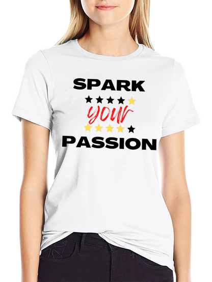 Spark Your Passion Black Graphic Tee