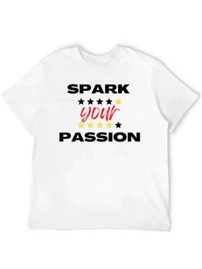 Spark Your Passion Black Graphic Tee