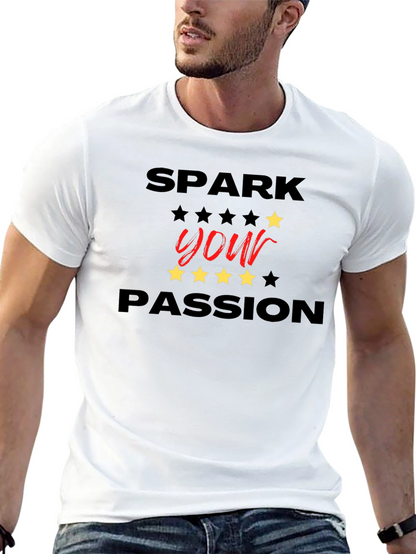 Spark Your Passion Black Graphic Tee