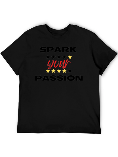 Spark Your Passion Black Graphic Tee