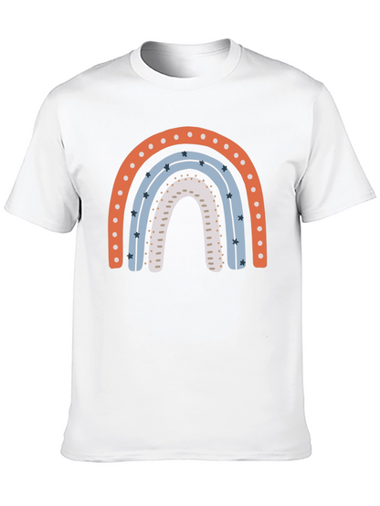 Rainbow Graphic Print Black T-Shirt